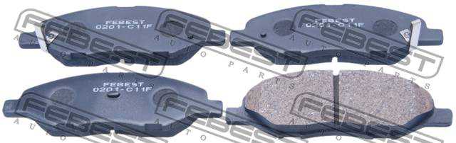 Колодки тормозные дисковые передний для NISSAN AD, BLUEBIRD SYLPHY, CUBE, LATIO, LIVINA / GRAND LIVINA, MICRA, TIIDA <b>FEBEST 0201-C11F</b> - изображение 2