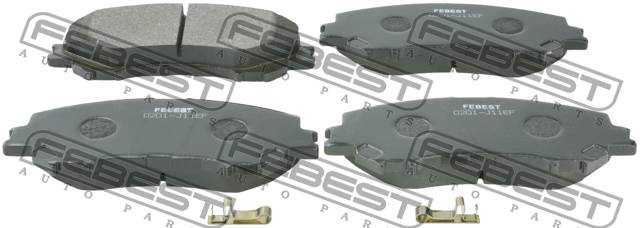 Колодки тормозные передние комплект NISSAN X-TRAIL <b>FEBEST 0201-J11EF</b> - изображение 1