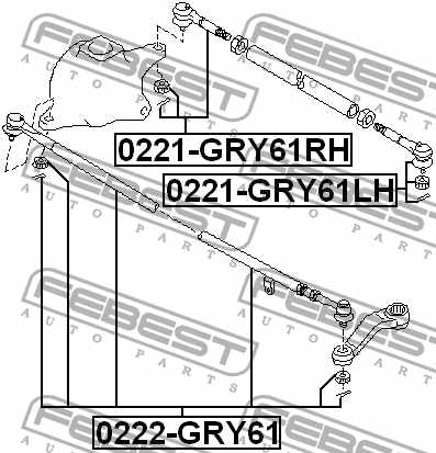 Наконечник поперечной рулевой тяги FEBEST 0221-GRY61RH - изображение 3