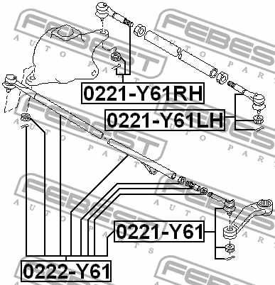 Наконечник поперечной рулевой тяги FEBEST 0221-Y61LH - изображение 3