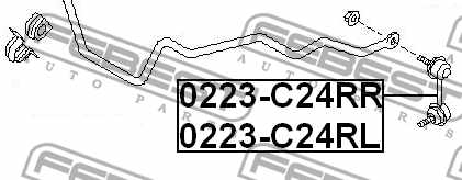 Тяга / стойка стабилизатора FEBEST 0223-C24RR - изображение 3