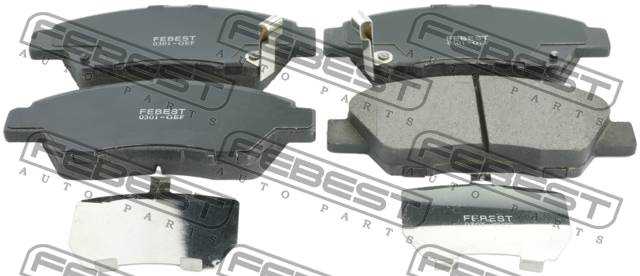 Колодки тормозные дисковые передний для HONDA CR-Z(ZF1), FREED, INSIGHT(ZE#), MOBILIO <b>FEBEST 0301-GEF</b> - изображение 2