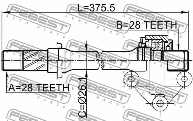 Приводной вал FEBEST 0512-CP - изображение 3