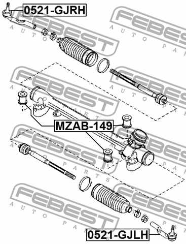 Наконечник поперечной рулевой тяги FEBEST 0521-GJLH - изображение 3