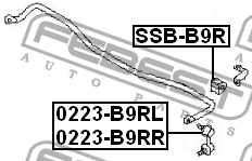 Тяга / стойка стабилизатора FEBEST 0823-B9RR - изображение 3