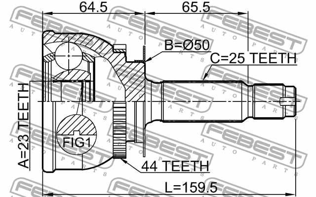 Шарнир приводного вала FEBEST 1210-MATA44 - изображение 3