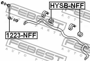 Тяга / стойка стабилизатора FEBEST 1223-NFF - изображение 3