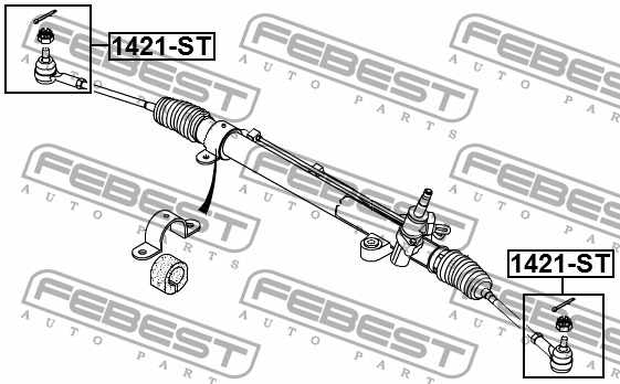 Наконечник поперечной рулевой тяги FEBEST 1421-ST - изображение 3