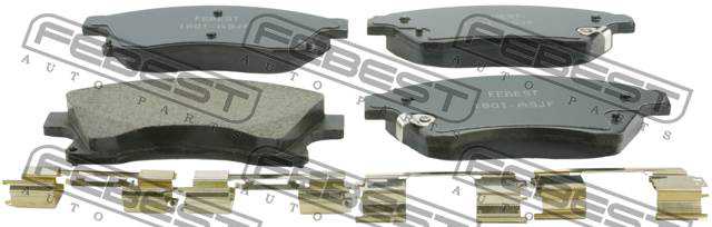 Колодки тормозные дисковые передний <b>FEBEST 1801-ASJF</b> - изображение 2