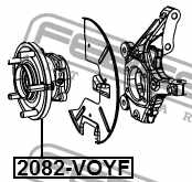 Ступица колеса FEBEST 2082-VOYF - изображение 3