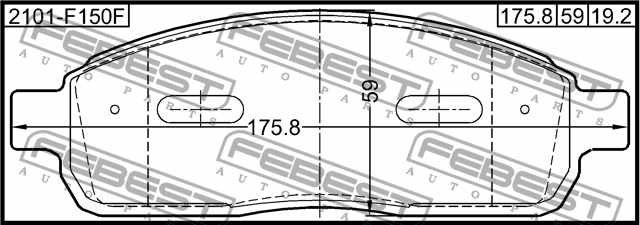 Колодки тормозные дисковые передний <b>FEBEST 2101-F150F</b> - изображение 3