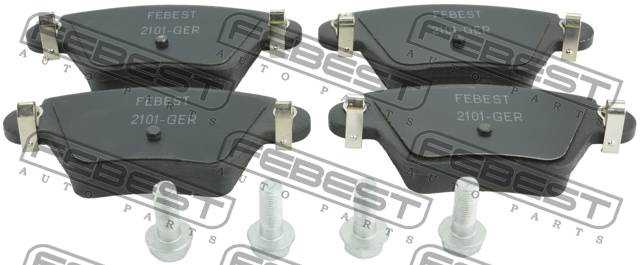 Колодки тормозные дисковые задний <b>FEBEST 2101-GER</b> - изображение 2