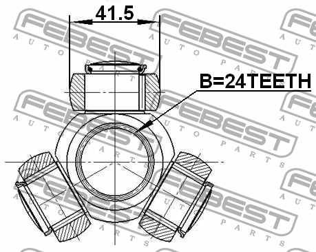 Муфта с шипами приводного вала FEBEST 2116-TC718TDCI - изображение 3
