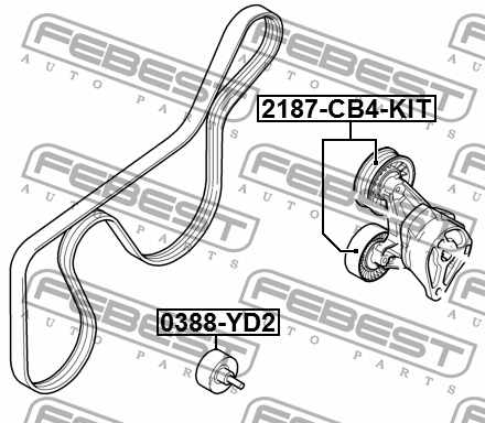 Натяжной ролик поликлинового ременя FEBEST 2187-CB4-KIT - изображение 3