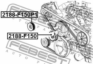 Паразитный / ведущий ролик поликлинового ременя FEBEST 2188-F150P1 - изображение 3