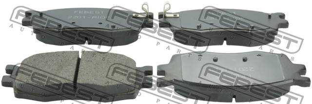 Колодки тормозные дисковые передний для HYUNDAI ACCENT(LC,MC,RB), i10(PA), i20(GB,PB,PBT) / KIA RIO(JB,UB) <b>FEBEST 2201-RIOF</b> - изображение 2
