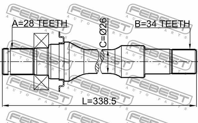 Приводной вал FEBEST 2212-CARRH - изображение 3