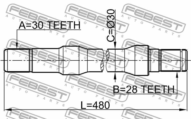 Приводной вал FEBEST 2212-SOR - изображение 3