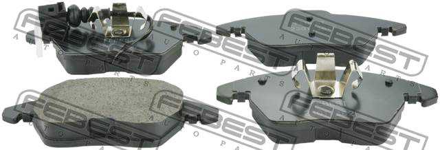 Колодки тормозные дисковые передний для AUDI A1, A3, TT / SKODA FABIA, OCTAVIA, RAPID, ROOMSTER, SUPERB, YETI / VW BEETLE, CADDY, CC, EOS, GOLF, JETTA, PASSAT, POLO, SCIROCCO, TOURAN <b>FEBEST 2301-362F</b> - изображение 2