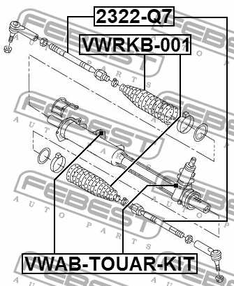 Тяга рулевая VW TOUAREG (7L/7P) <b>FEBEST 2322-Q7</b> - изображение