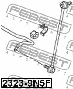 Тяга / стойка стабилизатора FEBEST 2323-9N5F - изображение 3