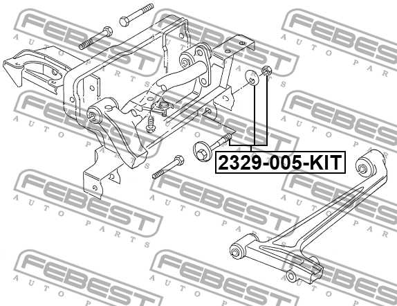Болт с экцентриком VW TRANSPORTER IV 1990-2003 <b>FEBEST 2329-005-KIT</b> - изображение