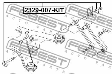 Болт с эксцентриком AUDI A8 (D3/4E) 2002-2010 <b>FEBEST 2329-007-KIT</b> - изображение 1