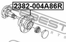 Ступица задняя в сборе SKODA FABIA III, RAPID, VW POLO SEDAN <b>FEBEST 2382-004A86R</b> - изображение 1