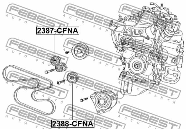 Ролик обводной комплект подходит для AUDI A3/A3 Sportback (8P) 2003-2013 <b>FEBEST 2388-CFNA</b> - изображение 1