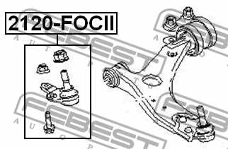 Наконечник поперечной рулевой тяги FEBEST 2421-LOGRH - изображение 1