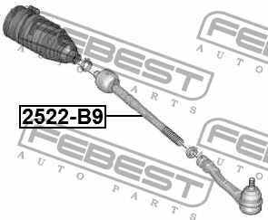 Осевой шарнир рулевой тяги FEBEST 2522-B9 - изображение 3