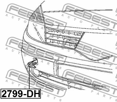Крюк буксирный подходит для VOLVO S80 II 2007-2016 <b>FEBEST 2799-DH</b> - изображение 2
