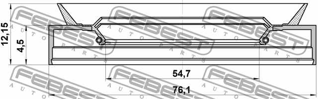 Сальник ступицы колеса FEBEST 5776611 - изображение 3