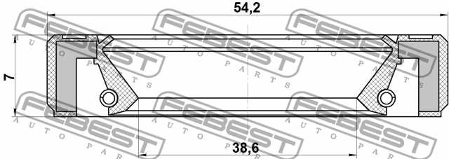 Сальник привода (40x54x7) SUZUKI GRAND VITARA 2006-2014 <b>FEBEST 95GBY-40540707L</b> - изображение 1