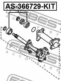 Подшипник приводного вала 36.2X67X29 TOYOTA GRANVIA <b>FEBEST AS-366729-KIT</b> - изображение 2