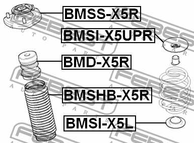 Проставка задн пружины верхняя BMW X5 E53 1999-2006 <b>FEBEST BMSI-X5UPR</b> - изображение 1