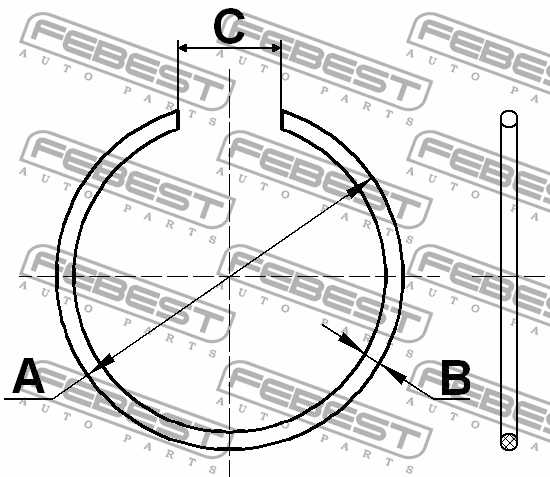 Кольцо стопорное 29X2 подходит для MITSUBISHI LANCER,LANCER CEDIA CS,CT# 2000.03-2009.08 [JPN] <b>FEBEST CC-1-29X2</b> - изображение 1
