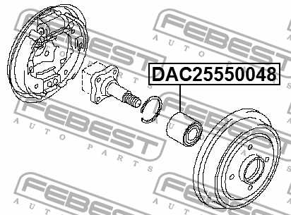 Подшипник ступицы задний NISSAN NOTE E12 2012- <b>FEBEST DAC25550048</b> - изображение 2