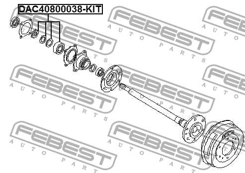 Подшипник ступицы задн 40X80X38 NISSAN TRUCK <b>FEBEST DAC40800038-KIT</b> - изображение 2