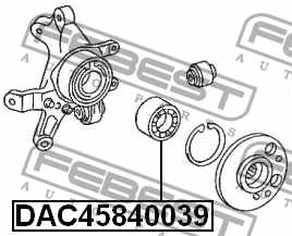 Подшипник ступицы колеса FEBEST DAC45840039 - изображение 3