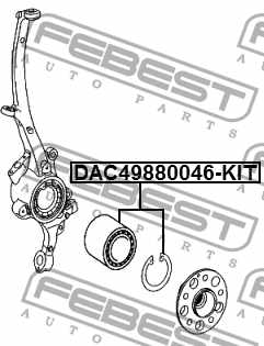 Комплект подшипника ступицы колеса FEBEST DAC49880046-KIT - изображение 3