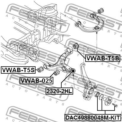 Подшипник ступицы передний VOLKSWAGEN AMAROK 2010- <b>FEBEST DAC49880048M-KIT</b> - изображение 1