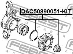 Подшипник ступицы задний подходит для LAND ROVER DISCOVERY III/IV <b>FEBEST DAC50890051-KIT</b> - изображение 2