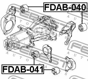 Опора, дифференциал FEBEST FDAB-040 - изображение 3