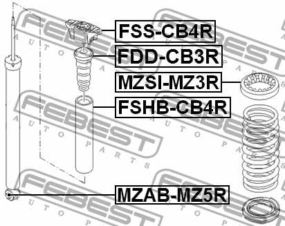 Отбойник задн амортизатора FORD FOCUS C-MAX CB3 2007-2011 [EU] <b>FEBEST FDD-CB3R</b> - изображение 2