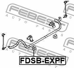 Опора стабилизатора FEBEST FDSB-EXPF - изображение 3