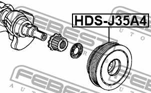 Шкив коленвала HONDA ACCORD CF3/CF4/CF5/CL1/CL3 1998-2002 <b>FEBEST HDS-J35A4</b> - изображение 1