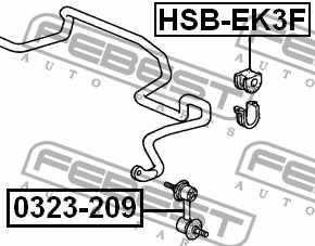 Опора стабилизатора FEBEST HSB-EK3F - изображение 3