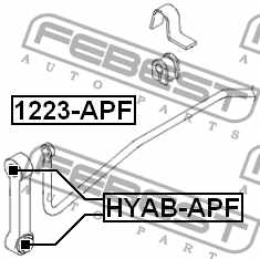 Подвеска стойки вала FEBEST HYAB-APF - изображение 3