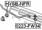 Втулка стабилизатора <b>FEBEST HYSB-NFR</b> - изображение 3